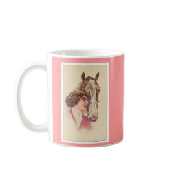 horse and lady 9 mug