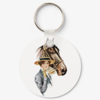 Horse and Lady Keychain by NStride