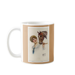 horse and lady mug