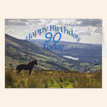 Horse and landscape 90th birthday card cards