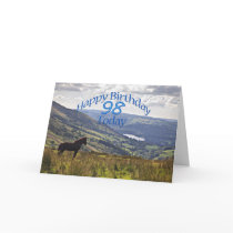 Horse and landscape 98th birthday card