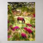 Horse and Lilacs Posters