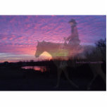 Horse and Rider in Sunset Cut Out
