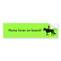 Horse and rider silhouette bumper stickers