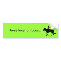 Horse and rider silhouette bumper stickers