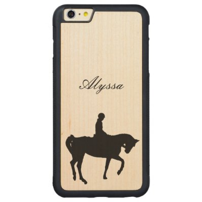 Horse and rider silhouette carved® maple iPhone 6 plus bumper case