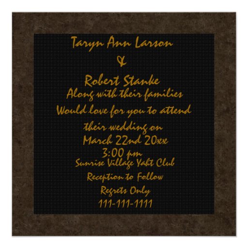 Horse & Animal Print Wedding Invitation