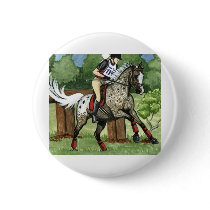 Horse Art APPALOOSA Eventing Pinback Button