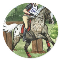 Horse Art APPALOOSA Eventing Round Sticker