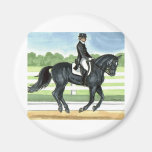 Horse Art BLACK dressage Canter Magnet