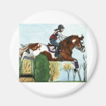 Horse Art Flying Paint Horse XC Refrigerator Magnet