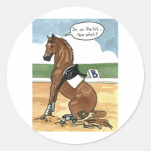 Horse art ON THE BIT now what Stickers