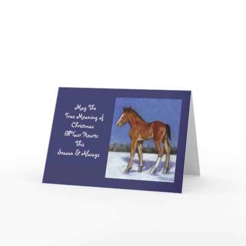 HORSE ARTWORK: TRUE MEANING: CHRISTMAS CARD card