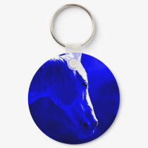 Horse At Night - Horse In Moonlight keychains