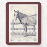 Horse at the Fence Mousepads