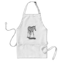 Horse: Baby Colt: Pencil Drawing Apron