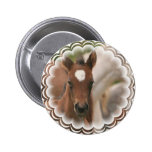 Horse Baby Round Button