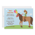 Horse Back Rider Birthday Party Invitation invitation