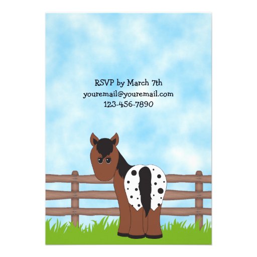 Horse Birthday Invitation for Boys