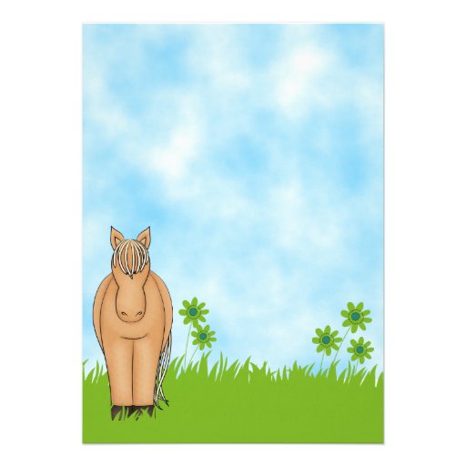 Horse Birthday Invitation for Girls