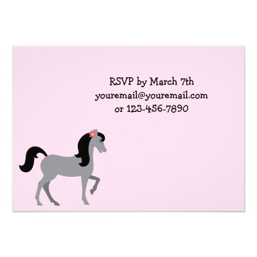Horse Birthday Invitation for Girls