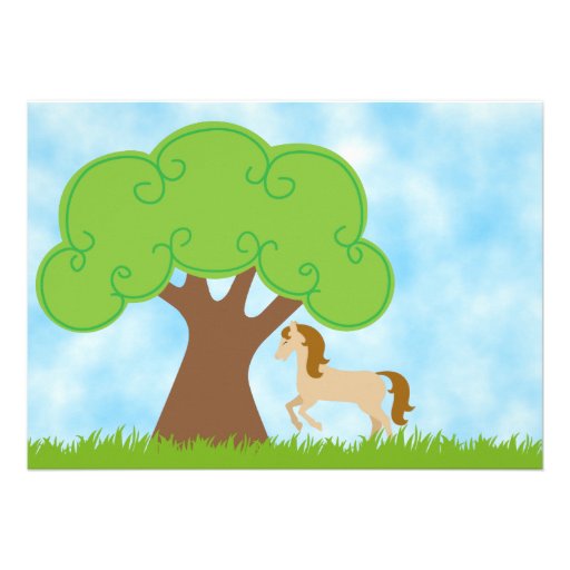Horse Birthday Invitation for Girls