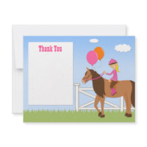 Horse Birthday Party Thank You Card Personalized Invitations