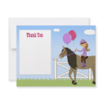 Horse Birthday Party Thank You Card Invitations