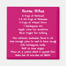 Horse Bites Recipe Magnet color
