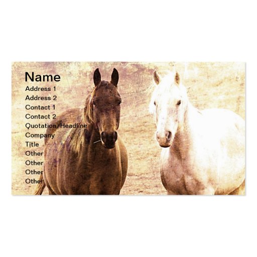Horse Buddies Business Card Templates (front side)