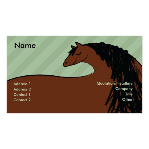 Horse - Business Business Card Template (front side)