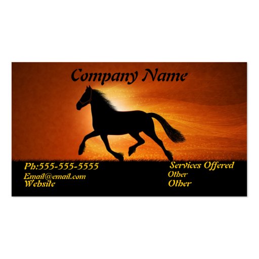 Horse Business card (front side)