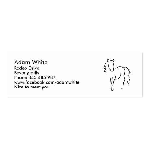 Horse Business Card