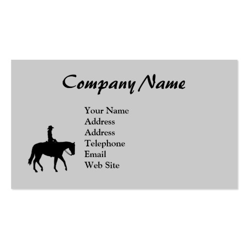 Horse Business Card (back side)