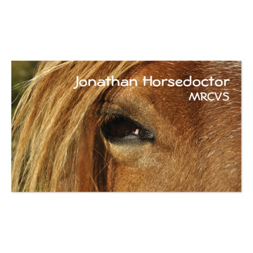 Horse business card (front side)