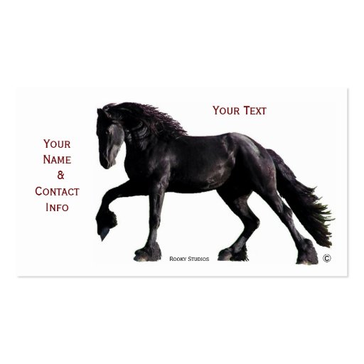 Horse Business Cards (front side)