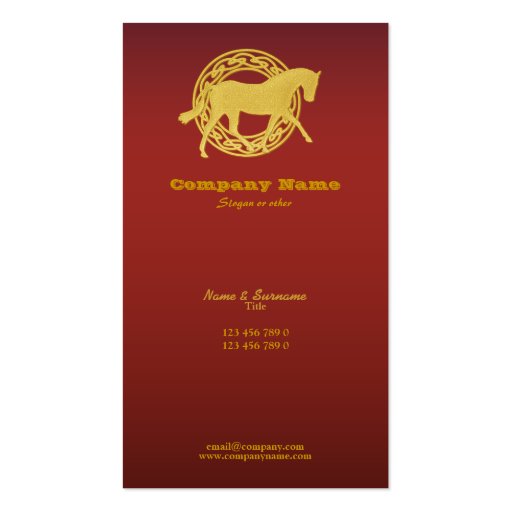 Horse business marketing business cards (front side)