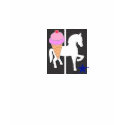 horse carousel, ice cream cone, star t-shirts