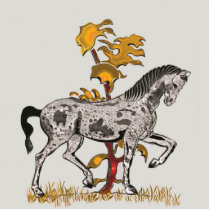 Horse Champ Gold Photo Sculpture