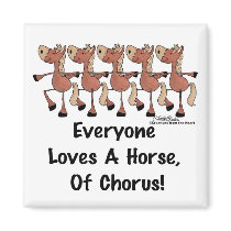 Horse Chorus Line Fridge Magnet
