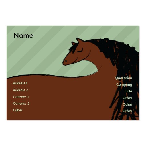 Horse - Chubby Business Card Templates (front side)