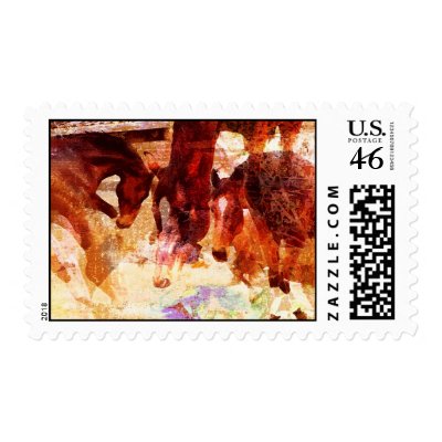 Horse Collage Postage