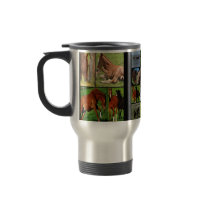 Horse collage print mug