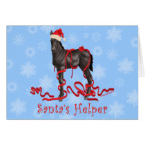 Horse Colt Santa's Helper Santa's Hat Snowflakes cards