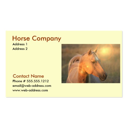 Horse Company Business Card