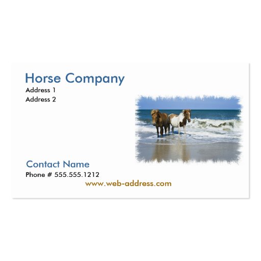 Horse Compay Business Card (front side)