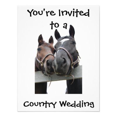 Horse Country Wedding Custom Announcements