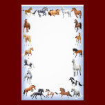 Horse Crazy Stationery Blue stationery