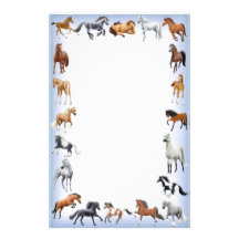 Horse Crazy Stationery Blue