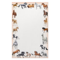 Horse Crazy Stationery Peach
